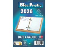 Bloc-pratic date à gauche 8,2 x 12 cm - 2026 - Bleu