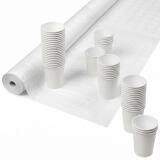 Nappe en rouleau papier damassé - 10x1,18m - Blanc