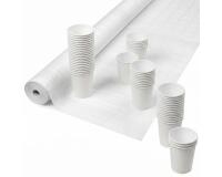 Nappe en rouleau papier damassé - 10x1,18m - Blanc