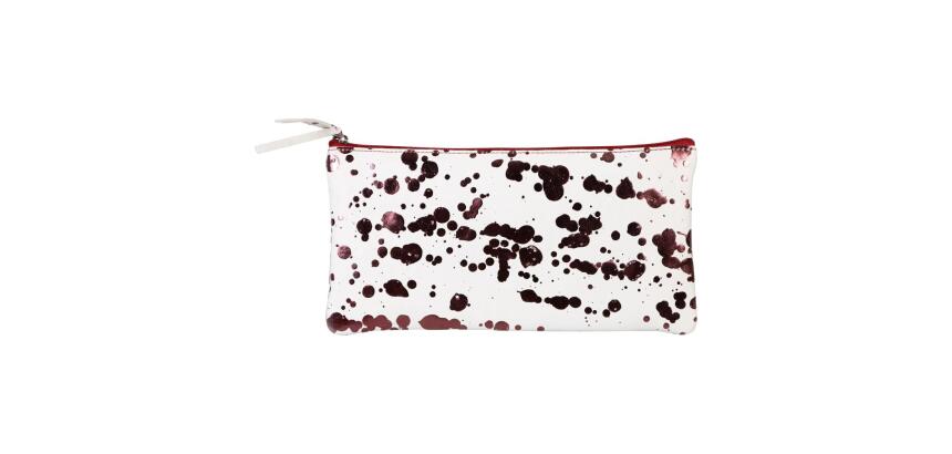 COSMICUIR CUIR Lisse Trousse plate 22x11 cm Cerise