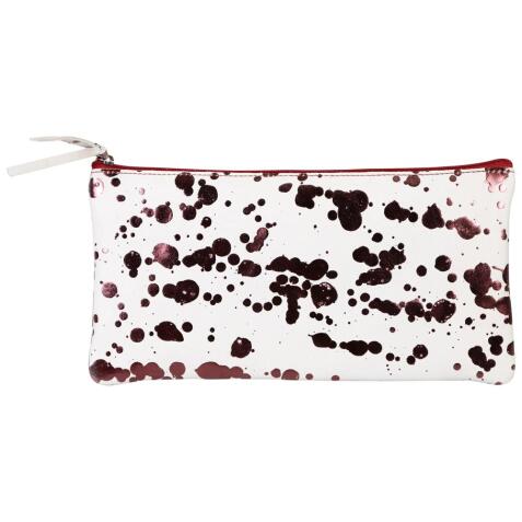 COSMICUIR CUIR Lisse Trousse plate 22x11 cm Cerise