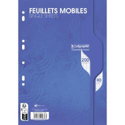 Feuillets mobiles sous film 7000 A4 200 pages perforées grands carreaux 80 g
