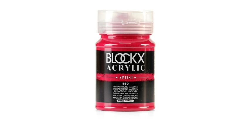 Peinture acrylique fine pot 500ml - Quinacridone magenta