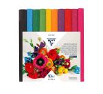 CRÉPON FLEURISTE, Pack de 10 rouleaux au format 25x100cm - Assortiment vif