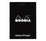 dotPad - bloc agrafé Rhodia N°12 8,5x12 cm dot 80 feuillets 80g - Noir