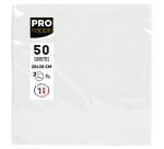 Servilleta pronappe celulosa micro grofada 20x20 cm 2 capas color blanco paquete de 50 unidades
