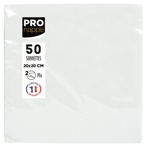 Servilletas de cóctel 20x20 cm - Blanco