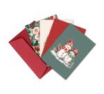 SET DE CORRESPONDANCE THÉMATIQUE, 8 enveloppes Pollen C6 (114x162mm) 120g + 8 cartes pliées 110x155m 185g, Souvenirs de Noël