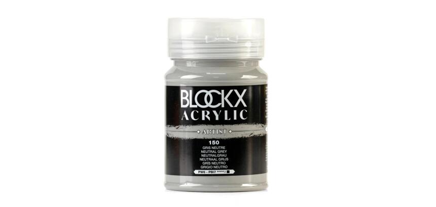 Peinture acrylique fine pot 500ml - Gris neutre