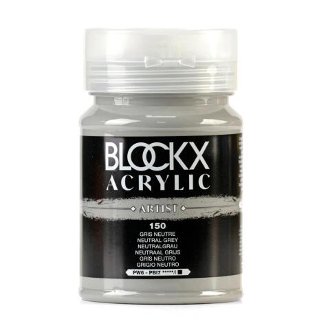 Peinture acrylique fine pot 500ml - Gris neutre