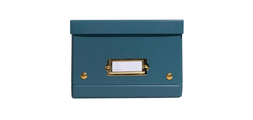 Cajas de almacenamiento NeoDeco - 21,5x28x15cm, A5+ - Azul pato