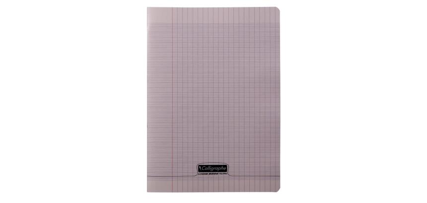 Cahier piqué 8000 POLYPRO A4 48 pages grands carreaux 90 g - Gris