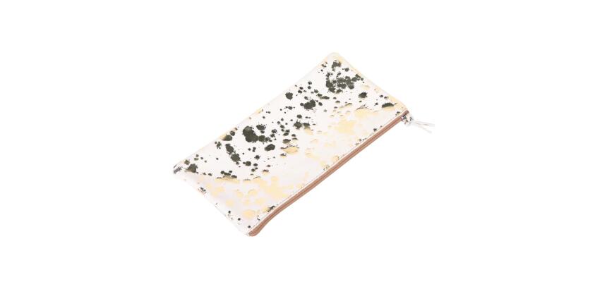 COSMICUIR LISSE Trousse plate 22x11cm - Argent