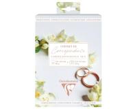 SET DE CORRESPONDANCE THÉMATIQUE, 8 enveloppes Pollen C6 (114x162mm) 120g + 8 cartes pliées 110x155m 185g, Mariage