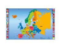 Sous-main rigide PVC carte de l'Europe - 37,5x 57,5 cm - Visuel
