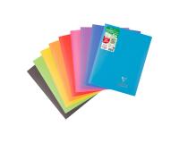 Cahier piqué Koverbook 24x32 cm 96 pages petits carreaux couverture polypropylène opaque 100% recyclé - Assortis