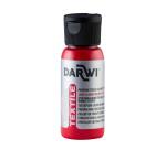 DARWI Flacon de 50 ml de Peinture Textile Opaque - vermillon