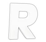 Petite lettre R 12cm - Blanc