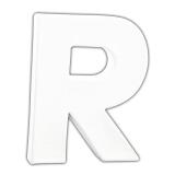 Petite lettre R 12cm - Blanc