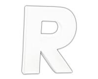 Petite lettre R 12cm - Blanc