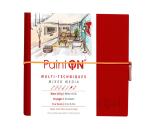 PaintON carnet cousu 32F 14x14cm 250g - Rouge