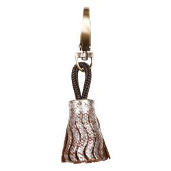 KLEO-PATHRA CUIR Porte-clés 2,5x4 cm Argent