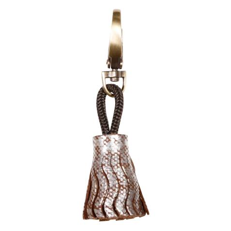 KLEO-PATHRA CUIR Porte-clés 2,5x4 cm Argent