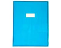 Protège-cahiers cristalux PVC 22/100ème 24x32 cm - Bleu