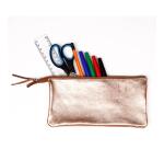 CUIRISÉ Grande Pochette 2 compartiments 22x11 cm - Cuivre