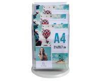 Tafelsdisplay A4 - 6 vakken - Transparant