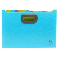 Exacompta Pop 'N Co Expanding File 24 Part 33x23.5x25cm - Cyan