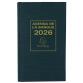Agenda de bureau Banquier large Euro et cents 17,5 x 28 cm Journalier 2026 - Noir