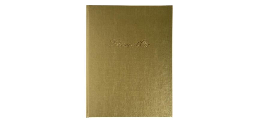 Livre d'or Balacron avec titre 100 pages blanches - 27x22 cm vertical