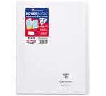 Cahier piqué Koverbook 24x32cm 48 pages petits carreaux couverture polypropylène transparent - Assortis