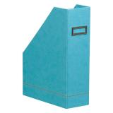 Rhodiarama porte-revues simili cuir italien 10x25x31 cm - Turquoise
