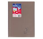 Cahier reliure intégrale enveloppante Koverbook A4 160 pages grands carreaux couverture polypropylène transparent - Assortis