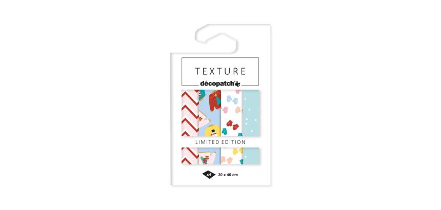 Assortiment 4 papiers foil Noel Maille Xmas - Assortiment