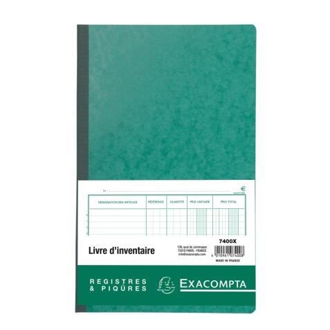 Piqûre Livre d'inventaire - avec feuille d'identification - texte FR - 80 pages