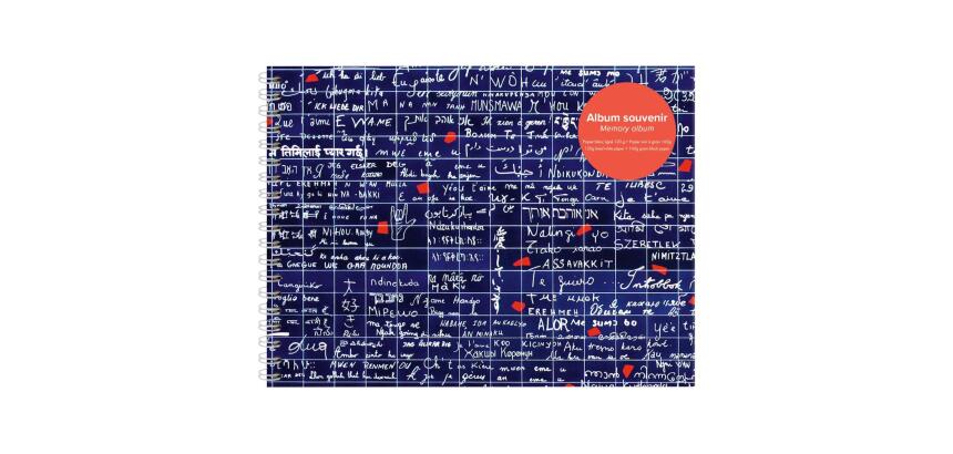 Le Mur des Je t'aime, Album souvenirs A4 21x29,7 cm 40 feuilles Ligné + Uni