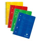 Cahier reliure intégrale A5+ 160 pages détachables perforé 6 trous uni Couleur aléatoire - Assortis