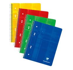 Cahier reliure intégrale A5+ 160 pages détachables perforé 6 trous uni Couleur aléatoire - Assortis