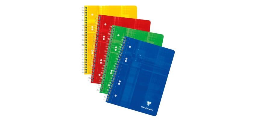 Cahier reliure intégrale A5+ 160 pages détachables perforé 6 trous uni Couleur aléatoire - Assortis