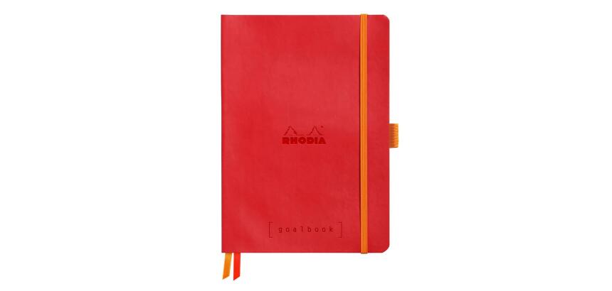 Rhodiarama Goalbook souple A5 240 pages dot papier blanc 90g - Coquelicot