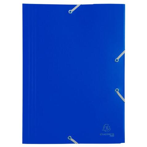 3 Flap Folders with Elastic Straps Opaque Polypropylene Eco A4