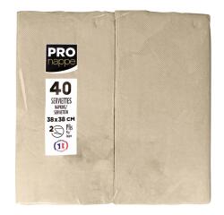 Pak van 40 micro-gekartelde tissue servetten 2-laags - gevouwen 1/8