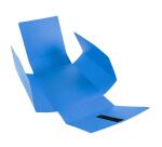 Chemise extensible 3 rabats carte lustrée sangle scratch - 24x32cm