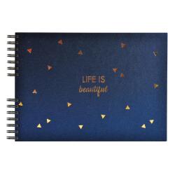 Wireb album 50p. black 32x22cm LIFE blue