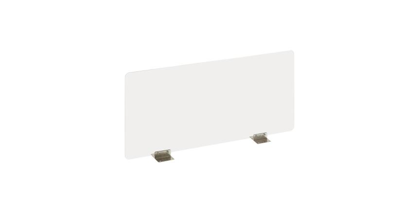 Exacompta - réf. 81158D - ExaScreen Ecran de protection ou cloisonnette contre les postillons pour bureau open-space - call center - restaurants H58cmxL118cm - à fixer kit de fixation fourni - Cristal