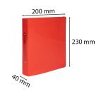 Classeur 2 anneaux plastifié Exacompta Crystal A5 - Dos 4 cm couleurs assorties