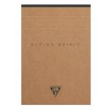 Bloc entoilé en-tête Flying Spirit Kraft A6 140 pages détachables ligné motifs assortis papier ivoire 90g - Brun